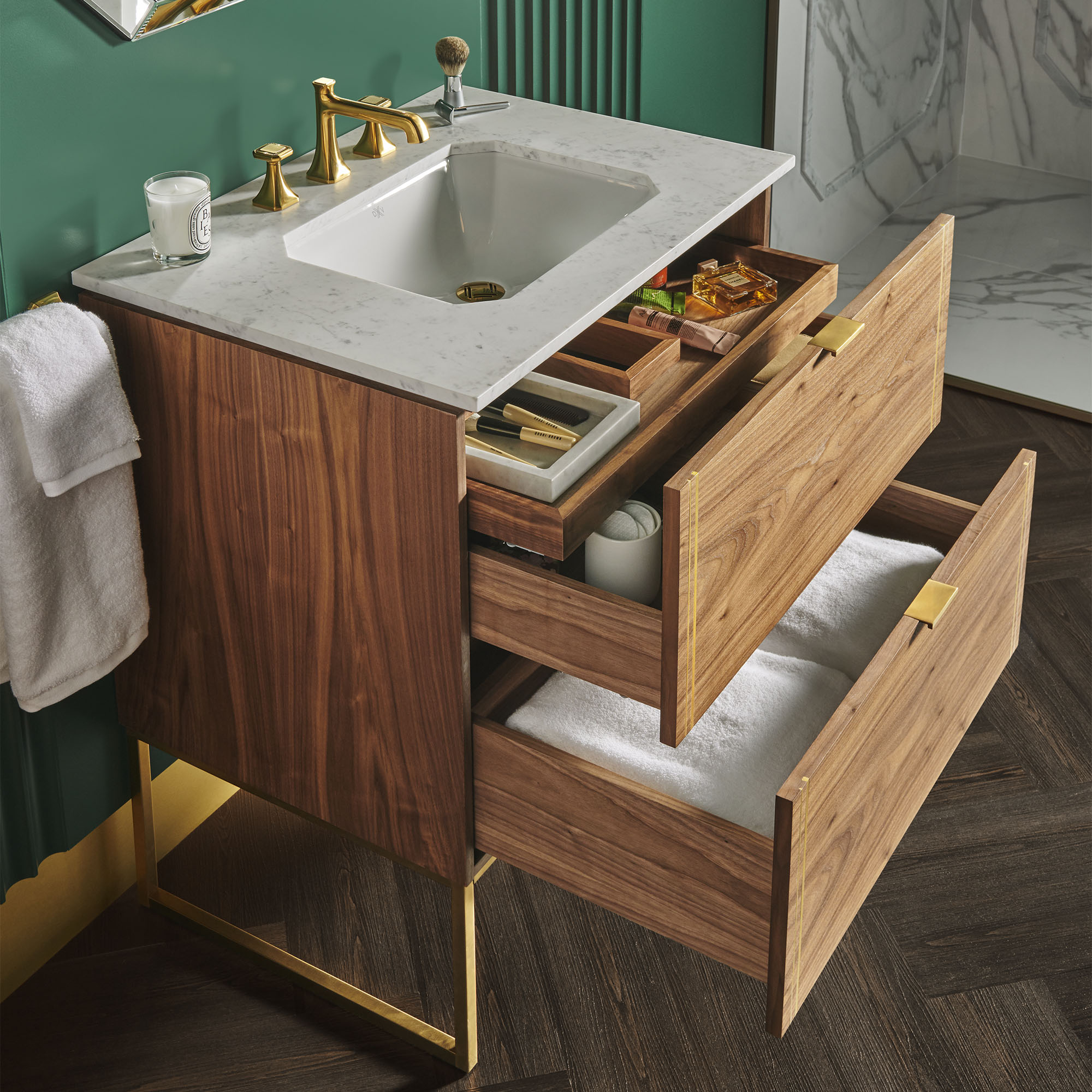 Belshire® 30 in. Single Vanity Only with Hidden Interior Drawer